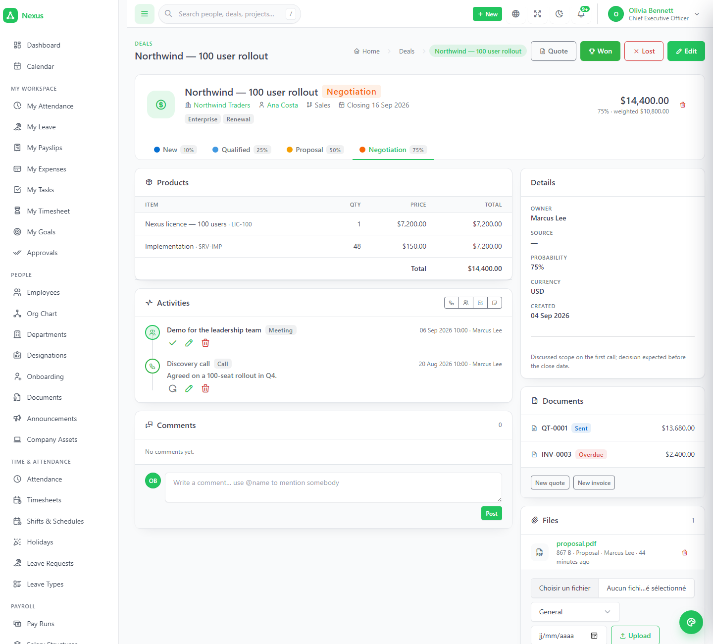 Deal page