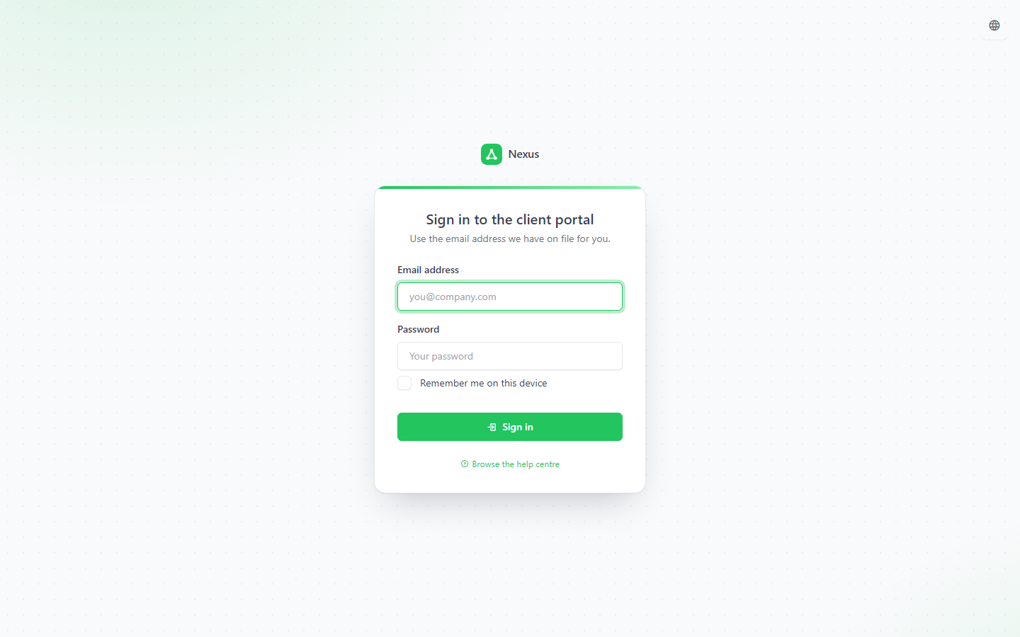 Client portal