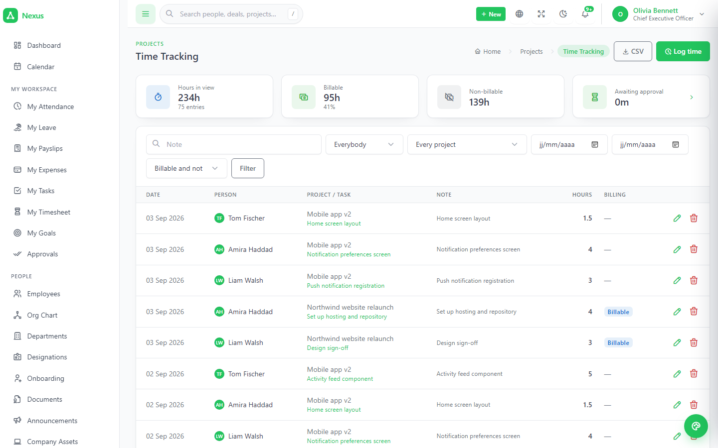 Time tracking