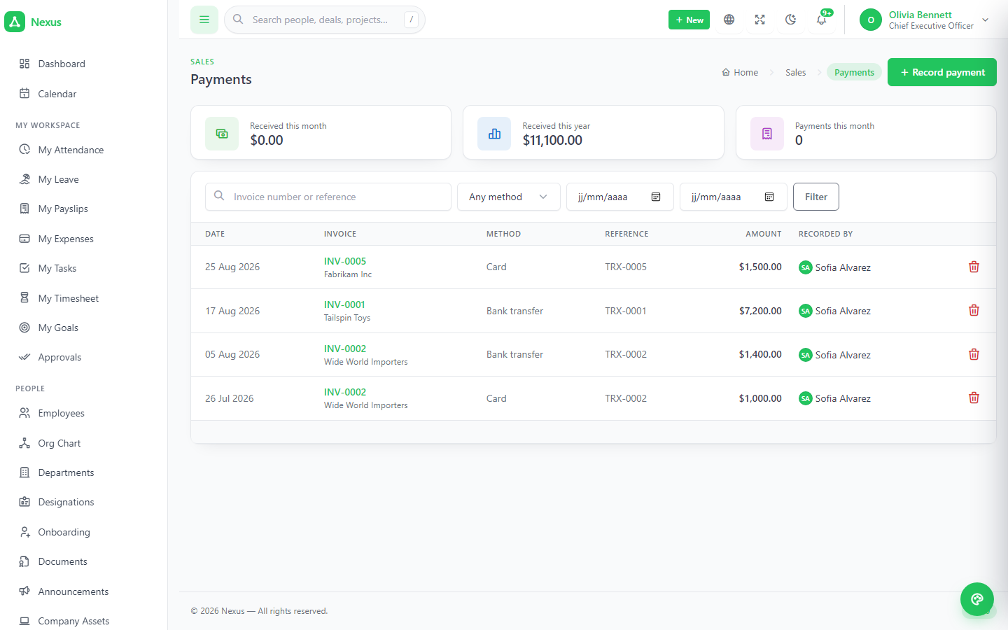 Payments